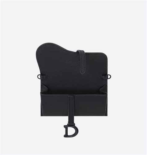 Saddle Nano Pouch Black Ultramatte Calfskin 